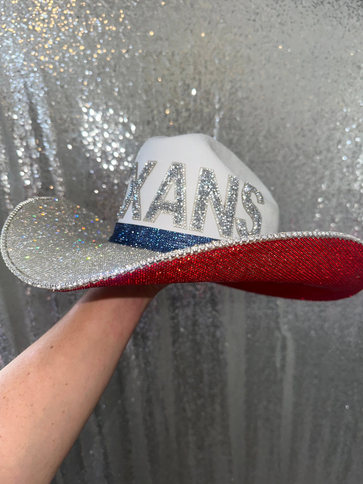 Texans Crystal Rhinestone Straw Hat