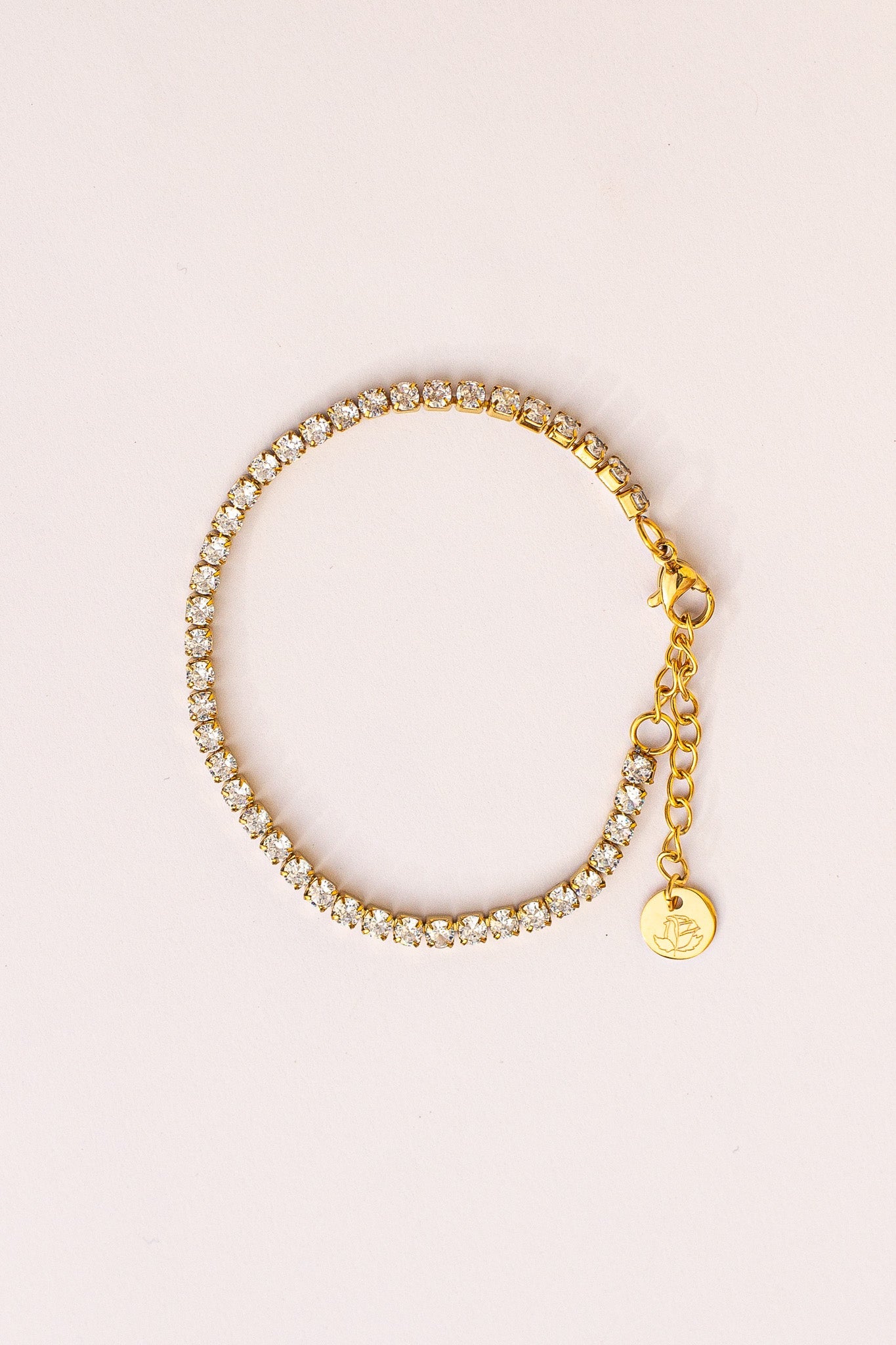 Tennis Bracelet 3mm Wide Ella Bracelet Rose & Clay