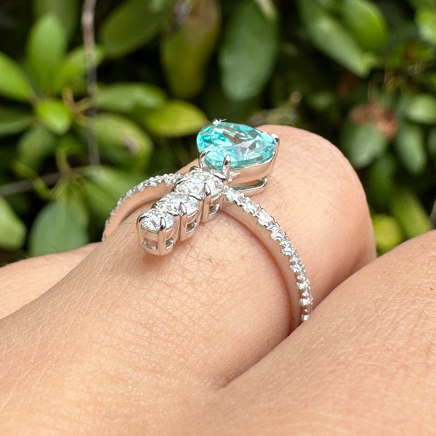 Heart & Round Cut Moissanite 6.5mm x 6.5mm Ring