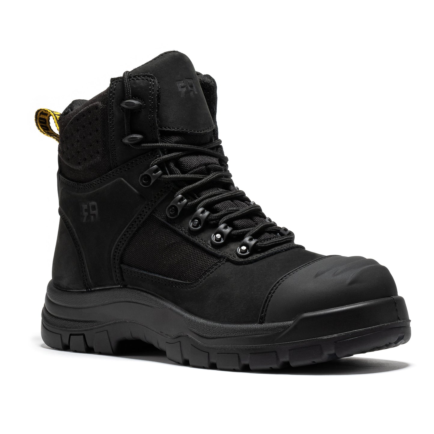 Stowe Black 7 inch Composite Toe Leather Work Boots ROCKROOSTER