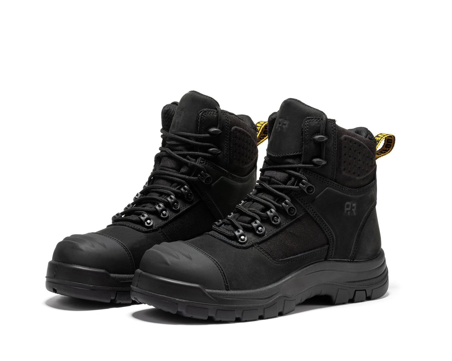 Stowe Black 7 inch Composite Toe Leather Work Boots ROCKROOSTER
