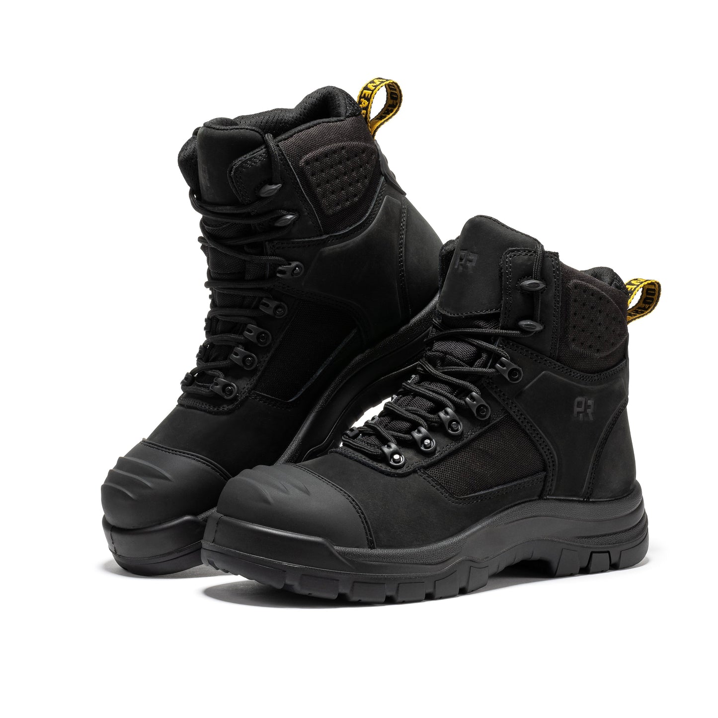 Stowe Black 7 inch Composite Toe Leather Work Boots ROCKROOSTER