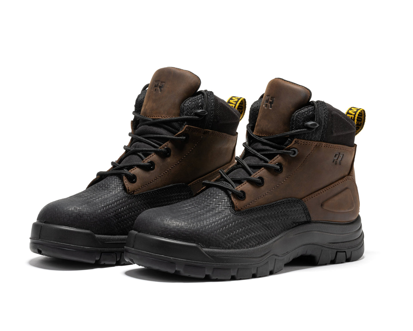 Marfa Brown Waterproof Composite Toe 6 Inch Leather Work Boots ROCKROOSTER