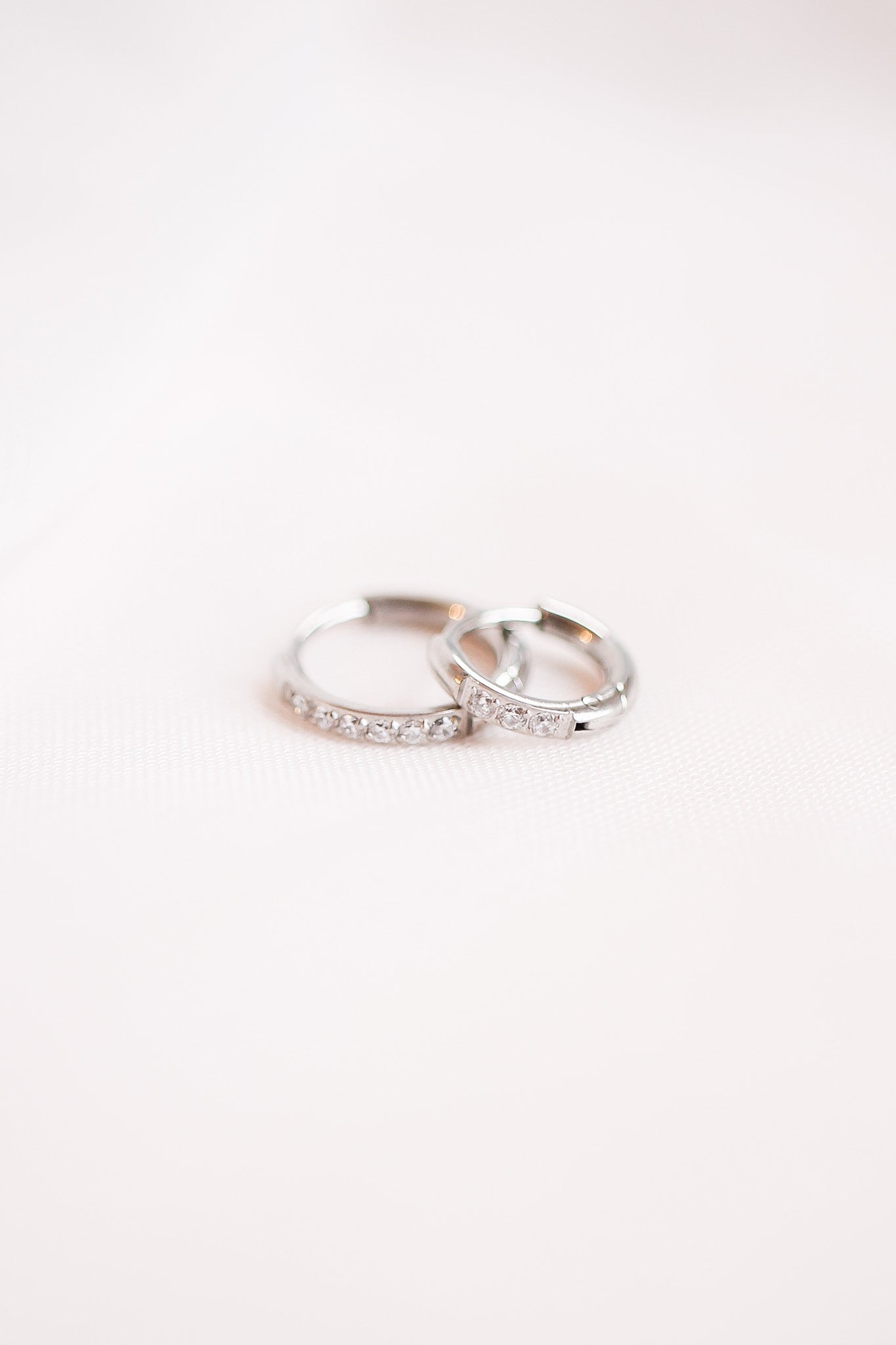 Micro Crystal Huggie Hoop