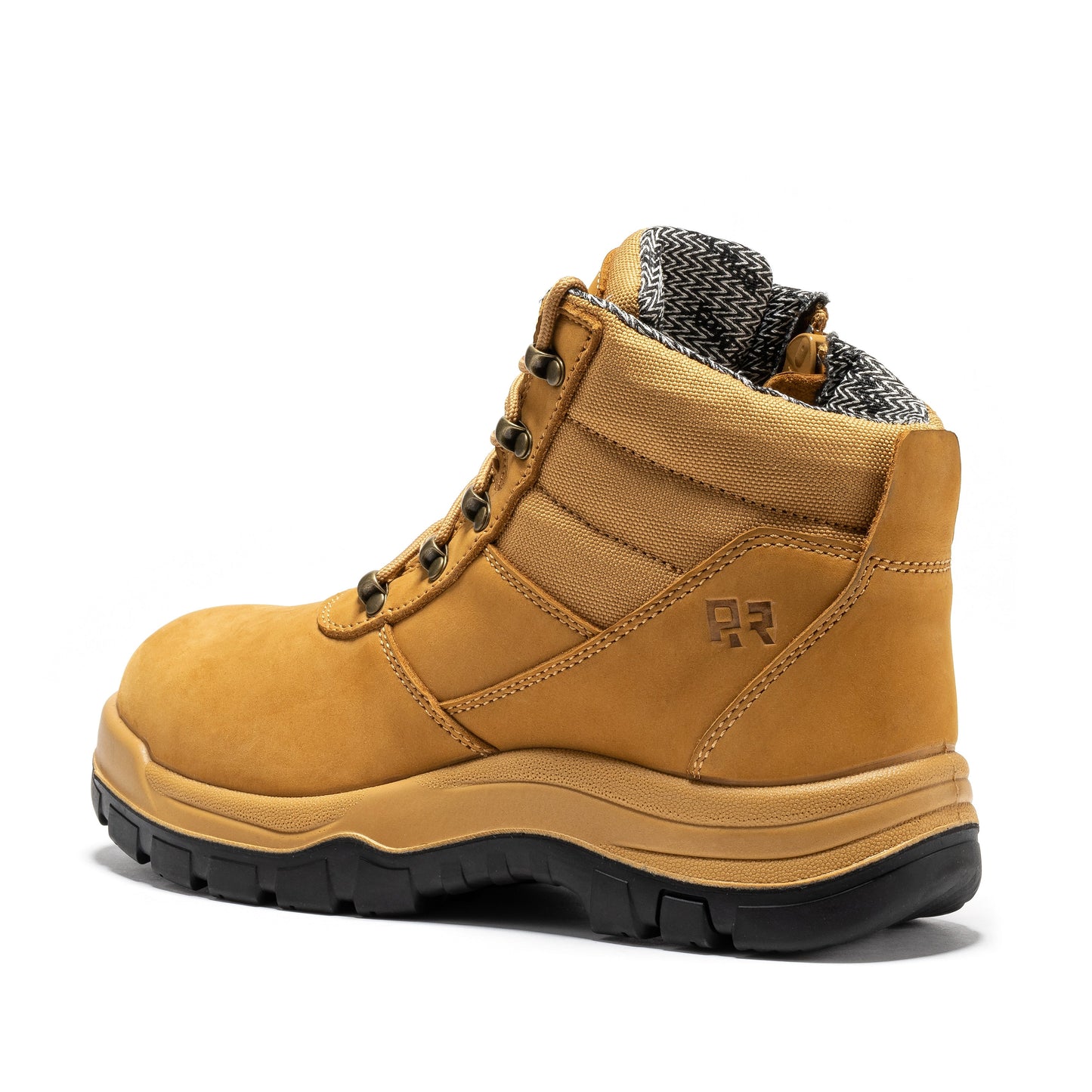 Avalon Black 6 Inch Zip-sided Composite Toe Leather Work Boots ROCKROOSTER