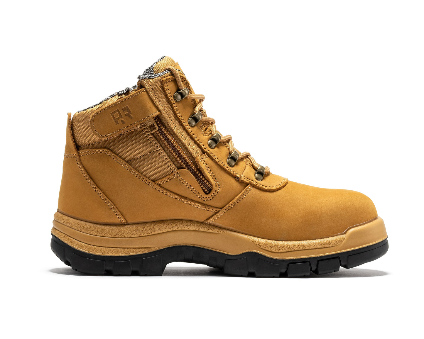 Avalon Black 6 Inch Zip-sided Composite Toe Leather Work Boots ROCKROOSTER
