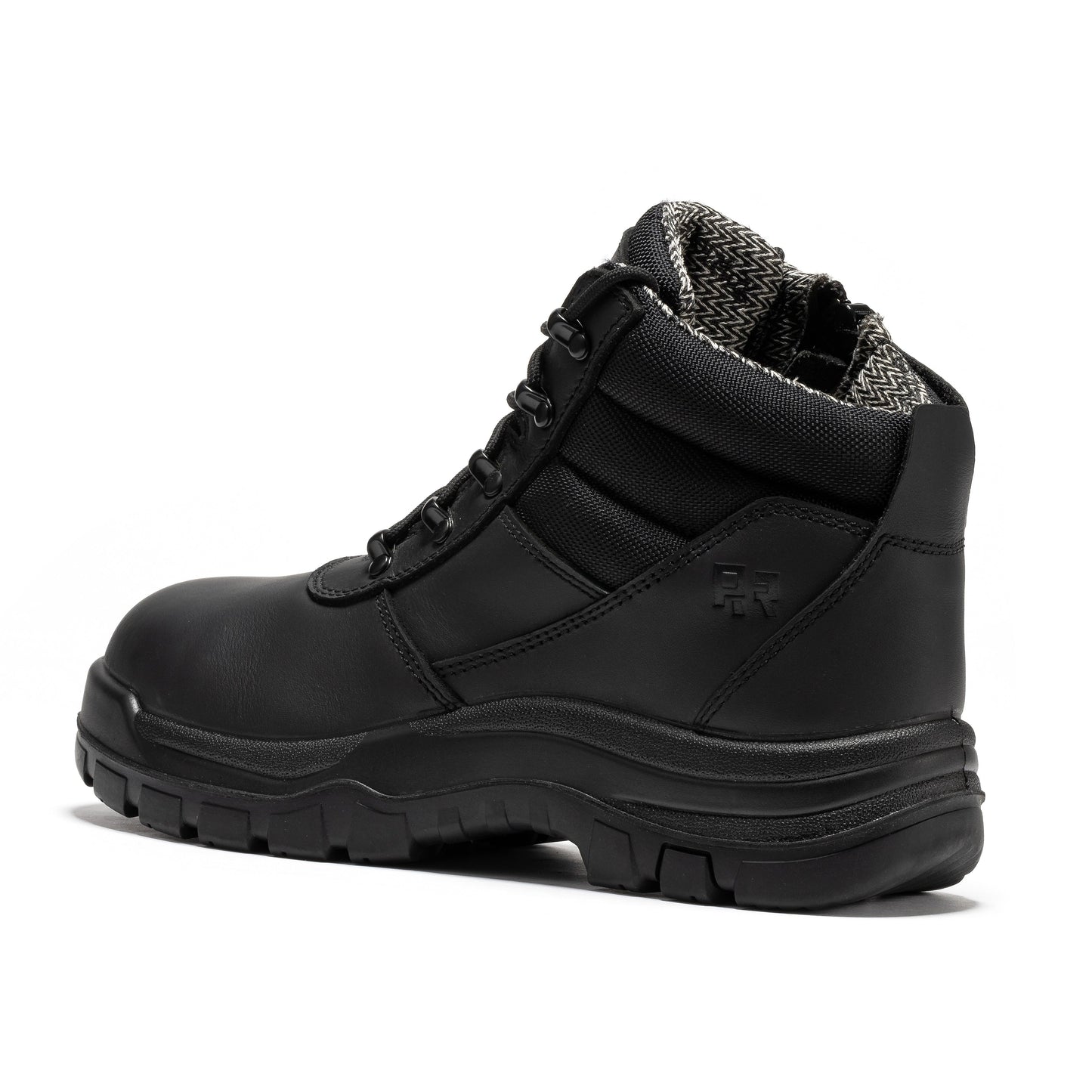 Avalon Black 6 Inch Zip-sided Composite Toe Leather Work Boots ROCKROOSTER