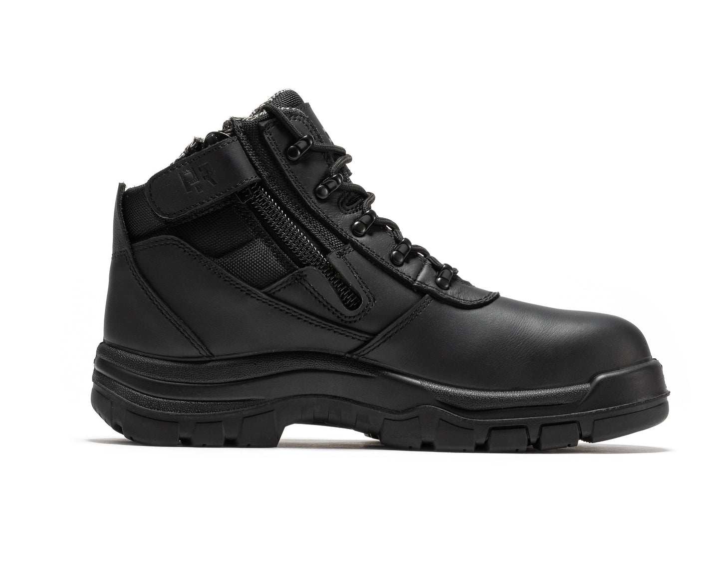 Avalon Black 6 Inch Zip-sided Composite Toe Leather Work Boots ROCKROOSTER