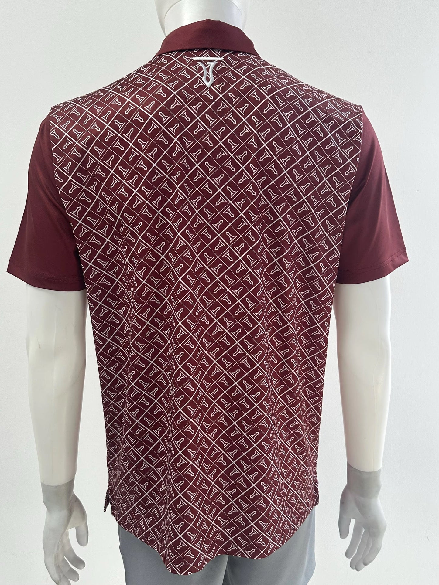 Tempo T Performance Burgandy Performance Polo Tempo Golf Apparel