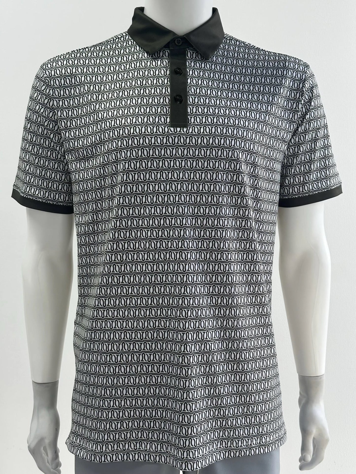 Sage Green Mosaic Performance Polo Polo Tempo Golf Apparel