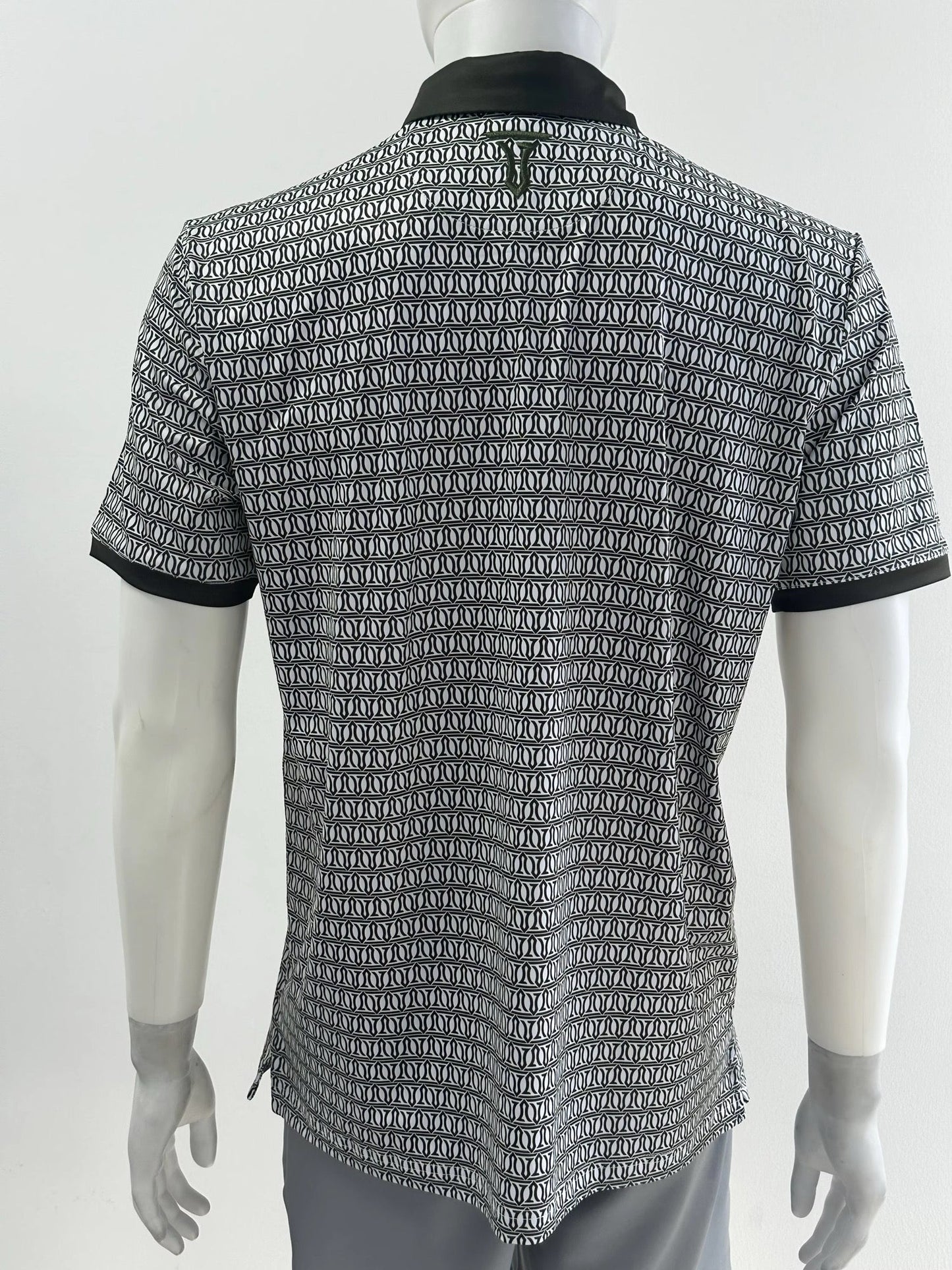 Sage Green Mosaic Performance Polo Polo Tempo Golf Apparel