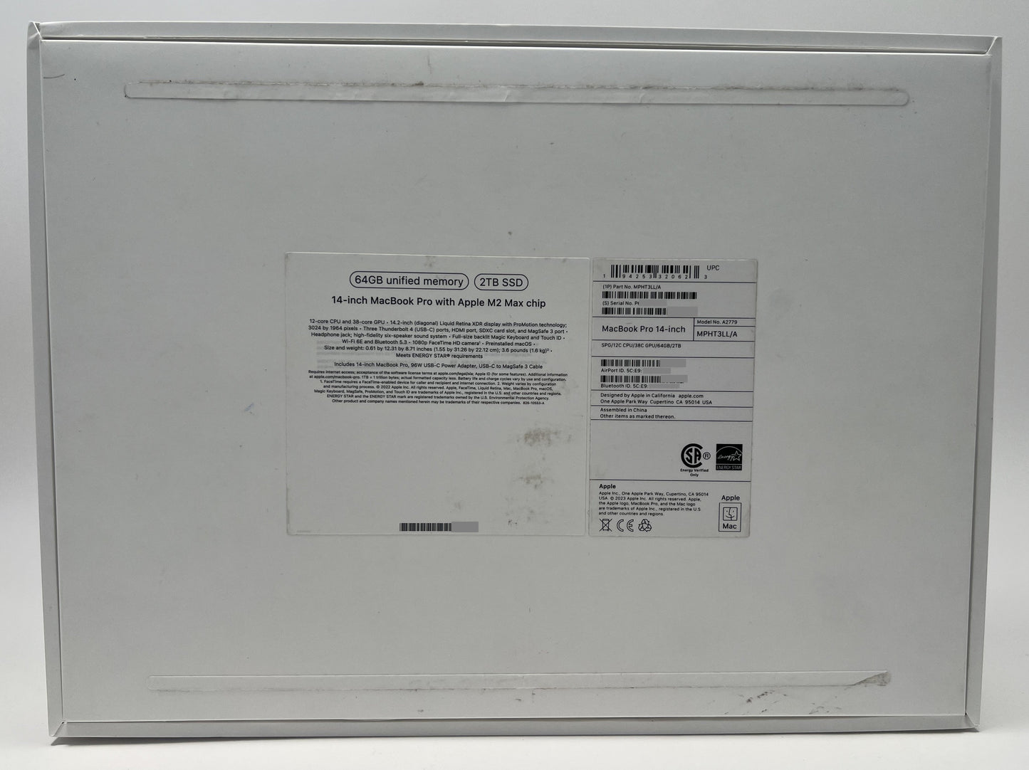 2023 Apple MacBook Pro 14-inch M2 Max – 38-Core GPU 64GB RAM 2TB SSD | New Open Box