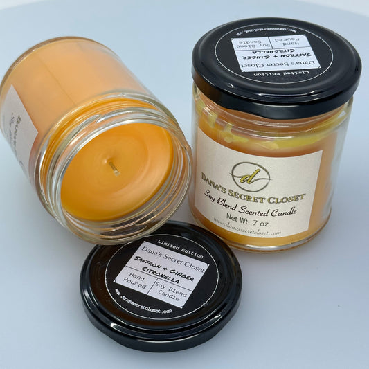 Saffron and Ginger Citronella Fragrance Candle Soy Paraffin