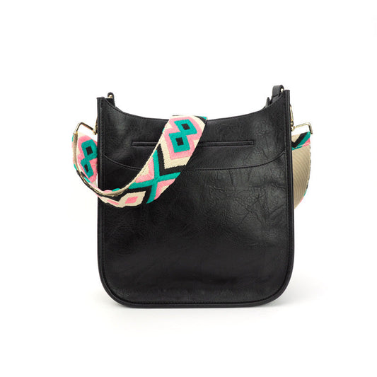 Zippered Crossbody Bag Black The Sailor Vegan Leather Babs+Birdie