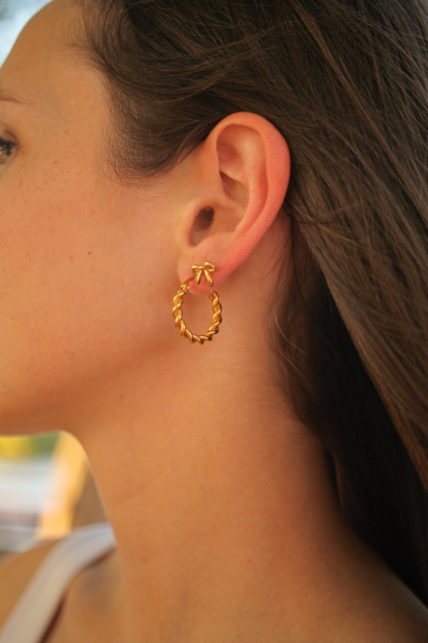 Bow 9mm Flat Back Stud Earrings