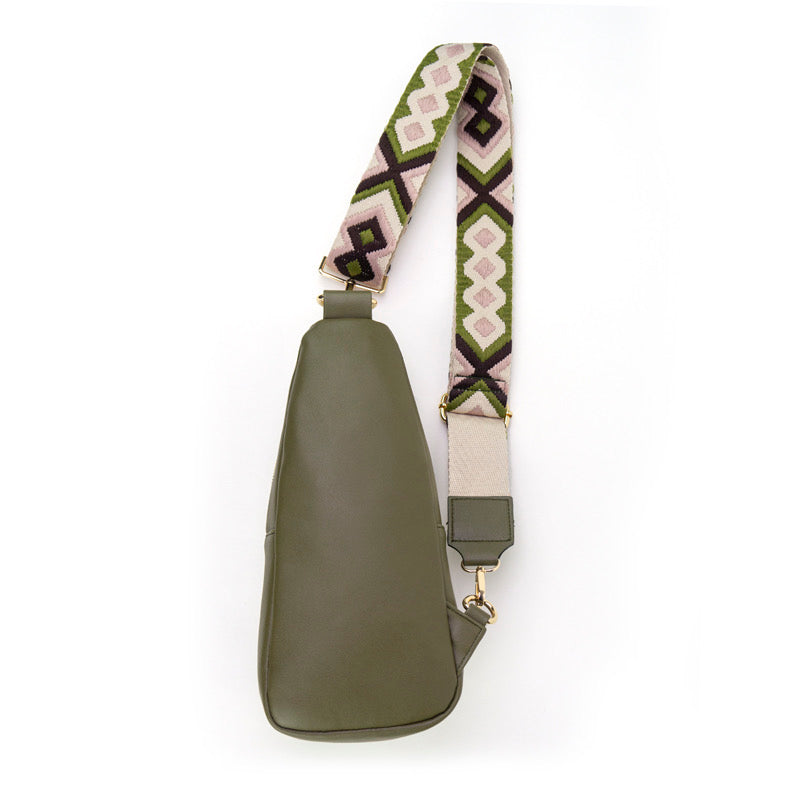 Arden Olive Sling Bag with Guitar Strap Babs+Birdie