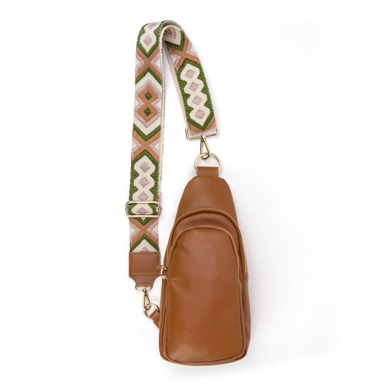 Arden Sling Bag Brown with Guitar Strap Babs+Birdie