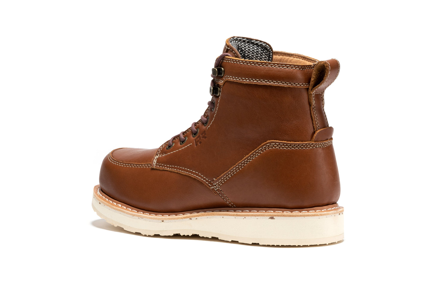 Black Steel Toe Wedge Work Boots 6 Inch ROCKROOSTER Edgewood Men's SAP610BK