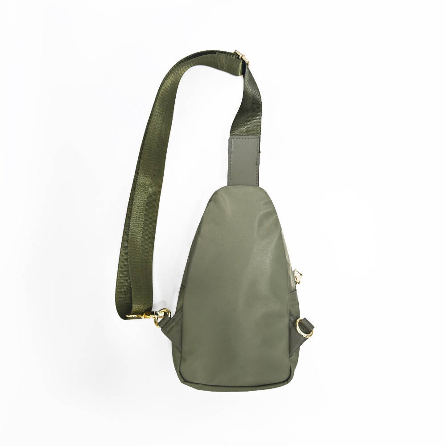 Olive Solid Strap Sling Bag The River Babs+Birdie