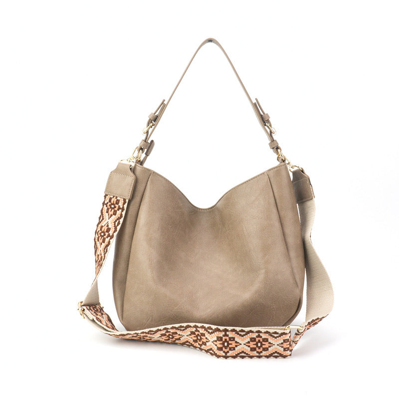 Cross Stitch Messenger Bag Leather Vegan The Harper