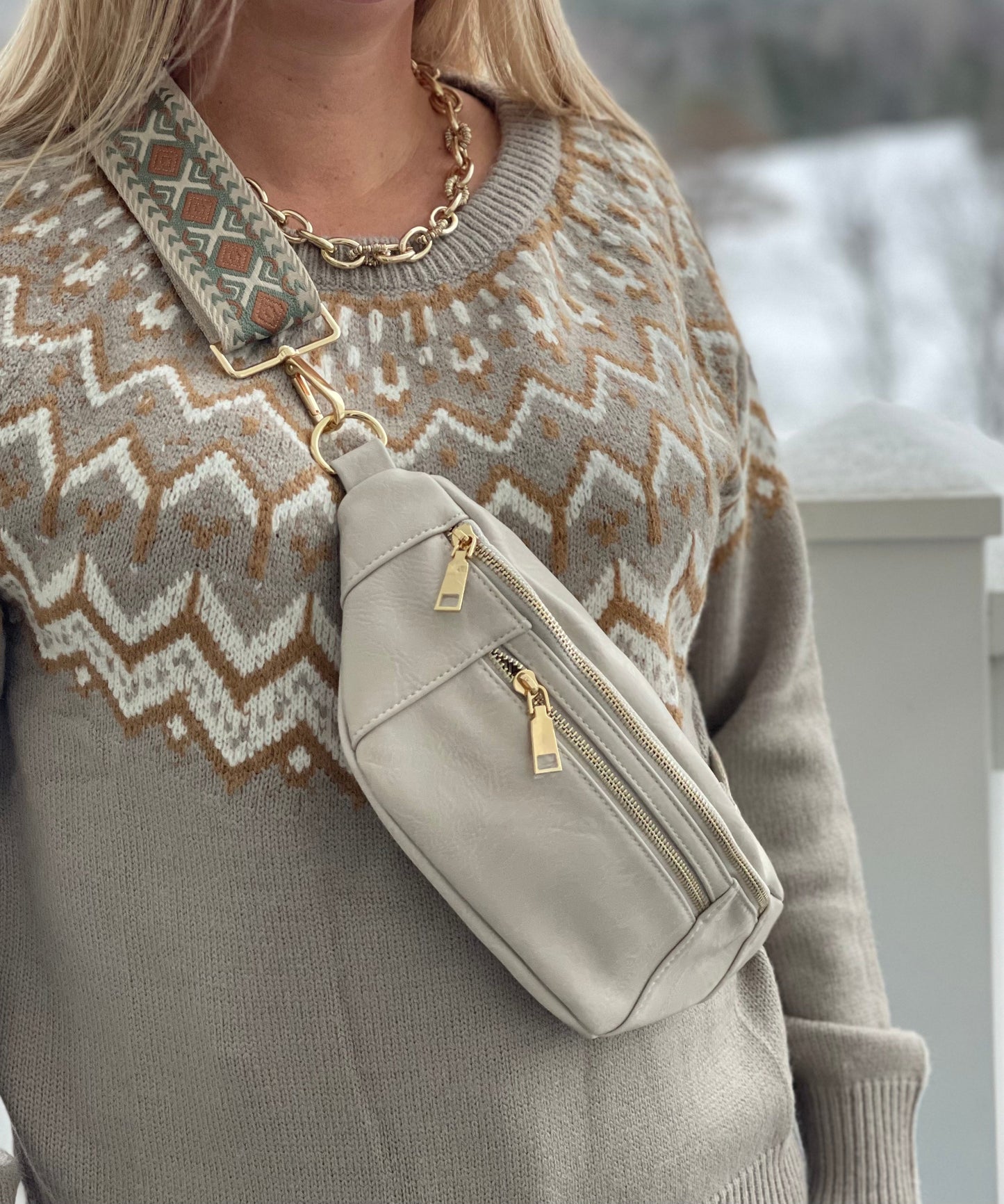 Dual Zipper Sling Bag Compact Functional The Soho Babs+Birdie