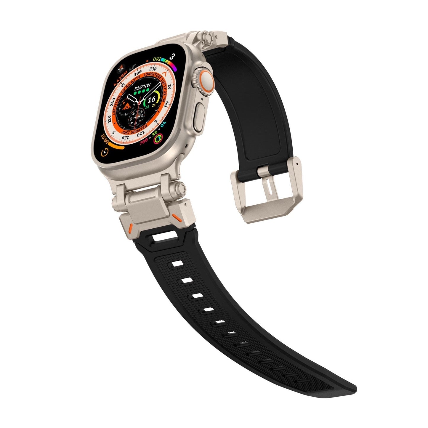 Explorer Silicone Band Adjustable Pin Buckle Apple Watch Dewell X