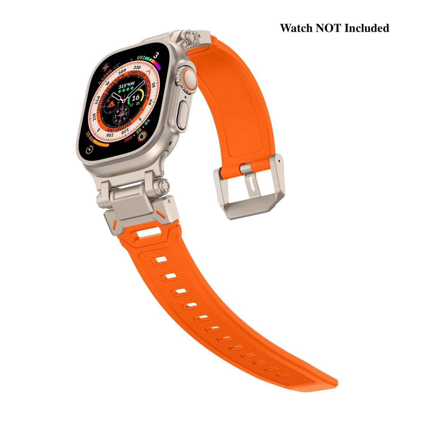 Explorer Silicone Band Adjustable Pin Buckle Apple Watch Dewell X