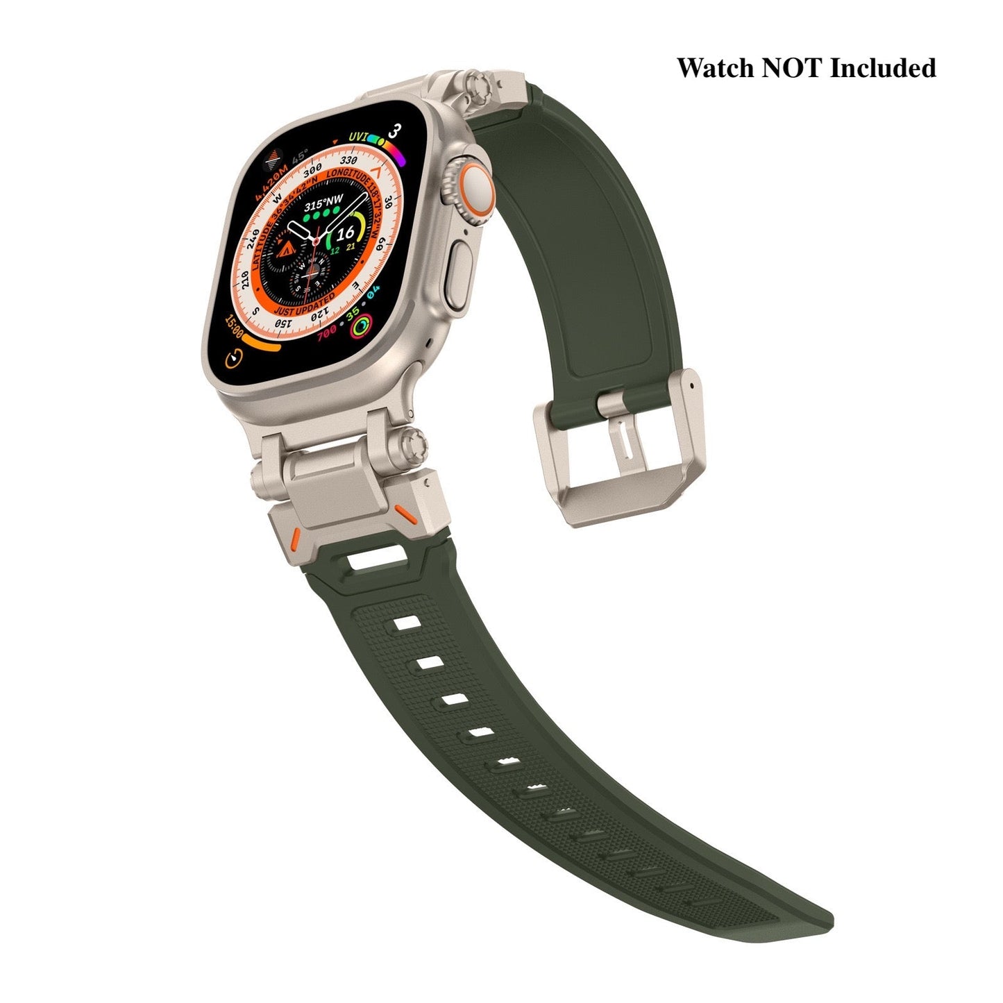Explorer Silicone Band Adjustable Pin Buckle Apple Watch Dewell X