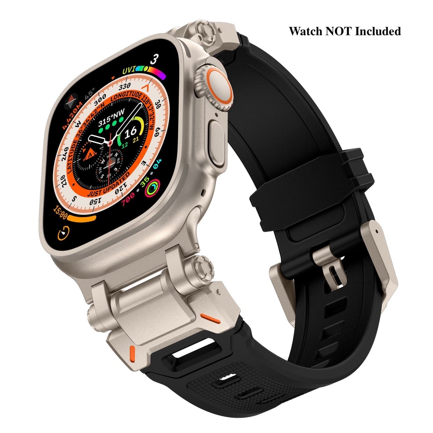 Explorer Silicone Band Adjustable Pin Buckle Apple Watch Dewell X