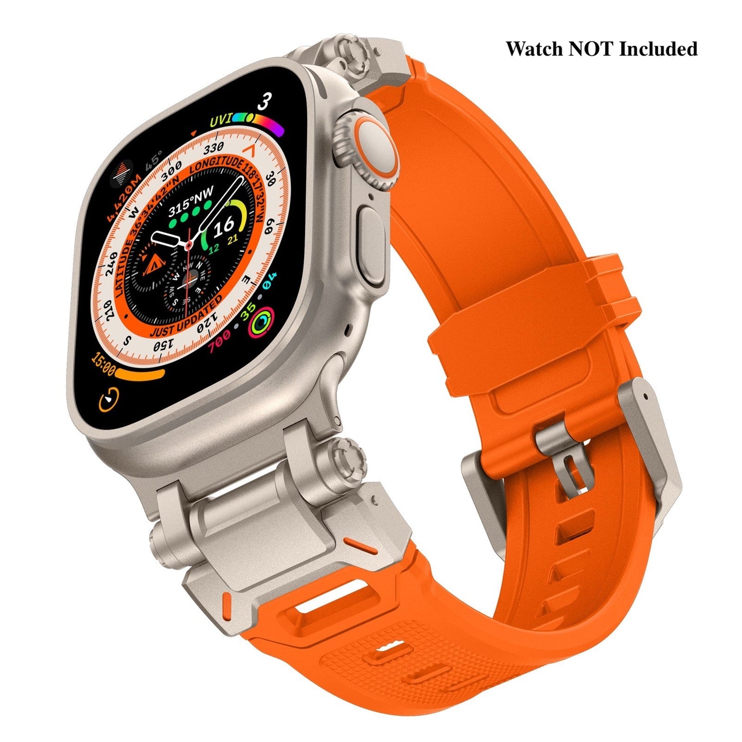 Explorer Silicone Band Adjustable Pin Buckle Apple Watch Dewell X
