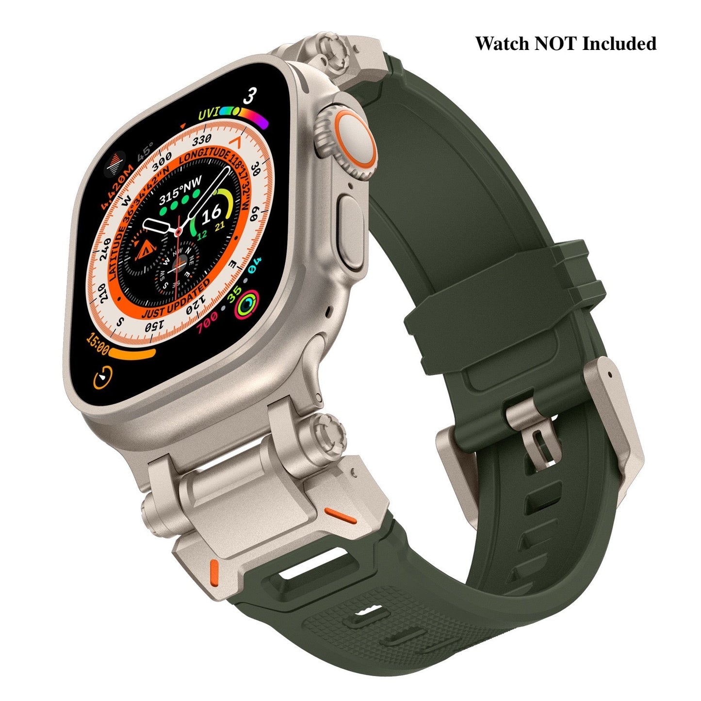Explorer Silicone Band Adjustable Pin Buckle Apple Watch Dewell X
