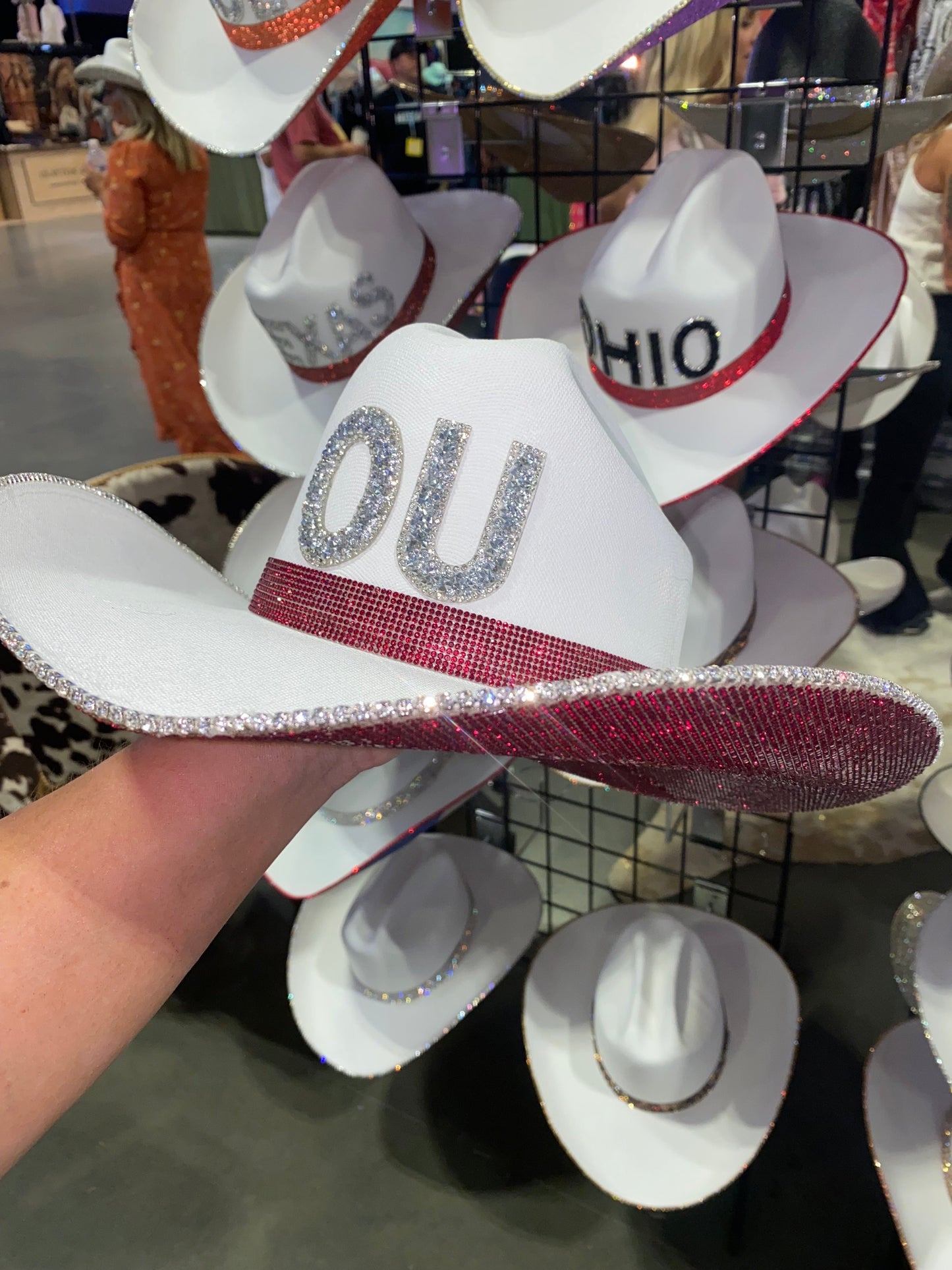 University of Oklahoma Maroon Rhinestone Hat
