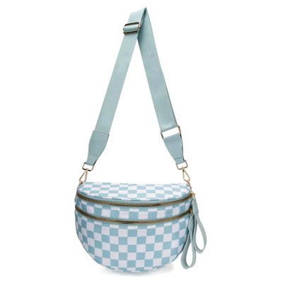 Checkered Print Adjustable Strap Sling Crossbody Bag The Avril