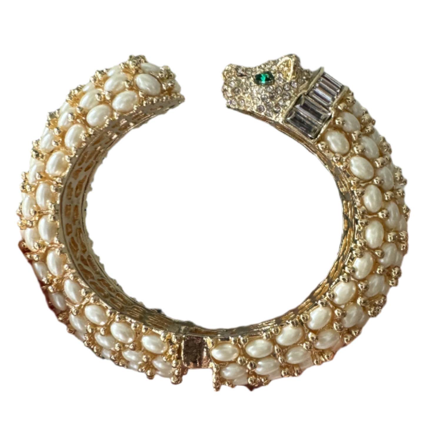 Pearl Panther Gold Plate Bracelet Kimono Dragon NYC