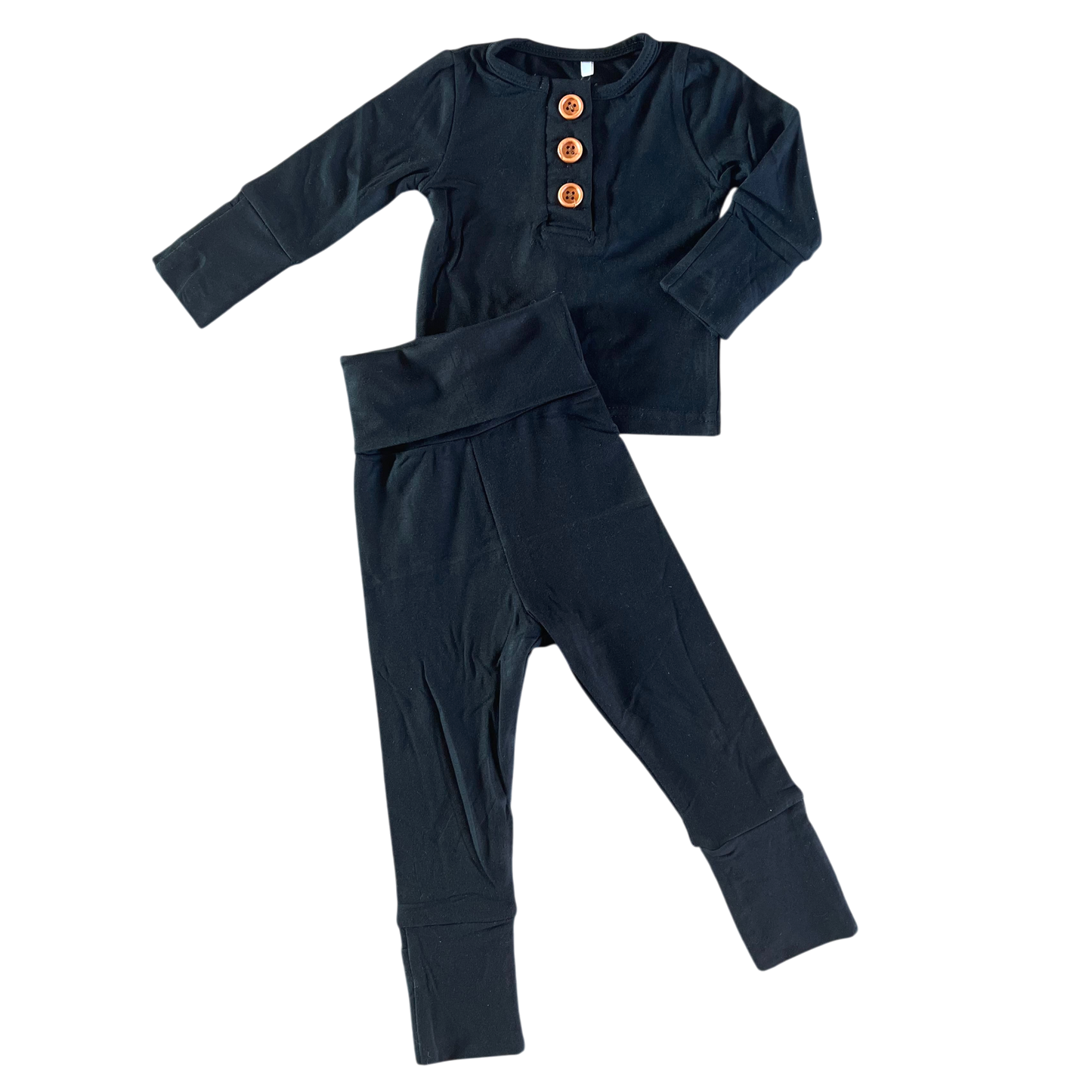 Black Bamboo Infant 2-Piece Set Laree + Co.