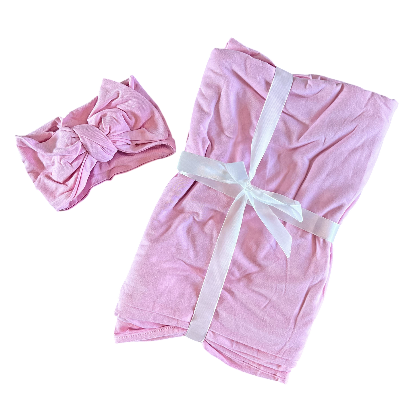 Light Pink Bamboo Stretchy Swaddle Set Laree + Co.
