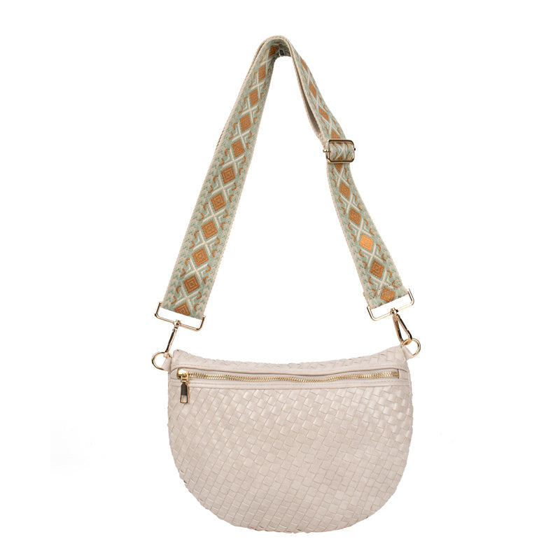 Woven Leather Adjustable Bum Bag The Fiona Babs+Birdie