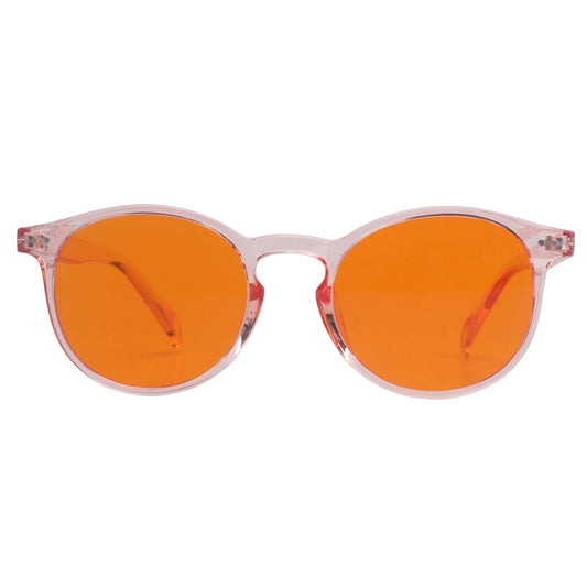 Rose Quartz Blue Light Blocking Glasses Daytime and Nighttime Protection DreamWalkerz Crystal Collection