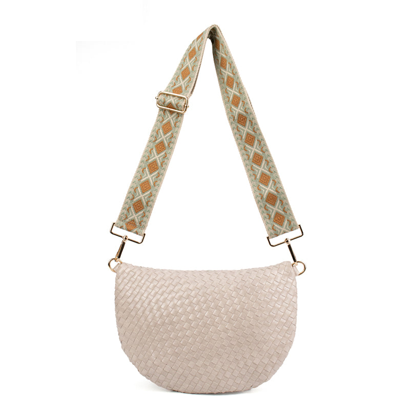 Woven Leather Adjustable Bum Bag The Fiona Babs+Birdie