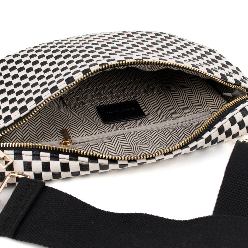 Woven Leather Adjustable Bum Bag The Fiona Babs+Birdie
