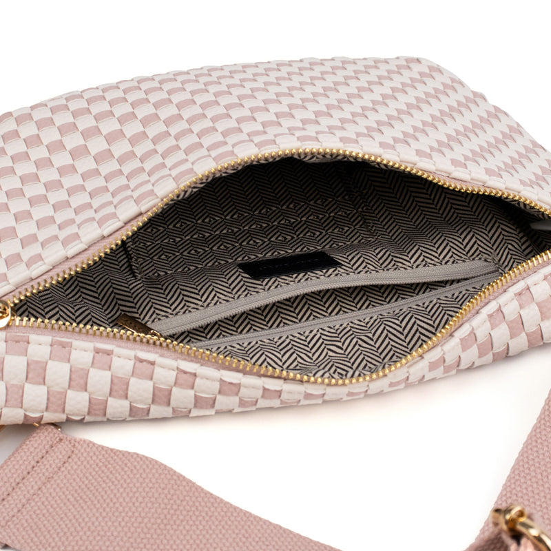 Woven Leather Adjustable Bum Bag The Fiona Babs+Birdie