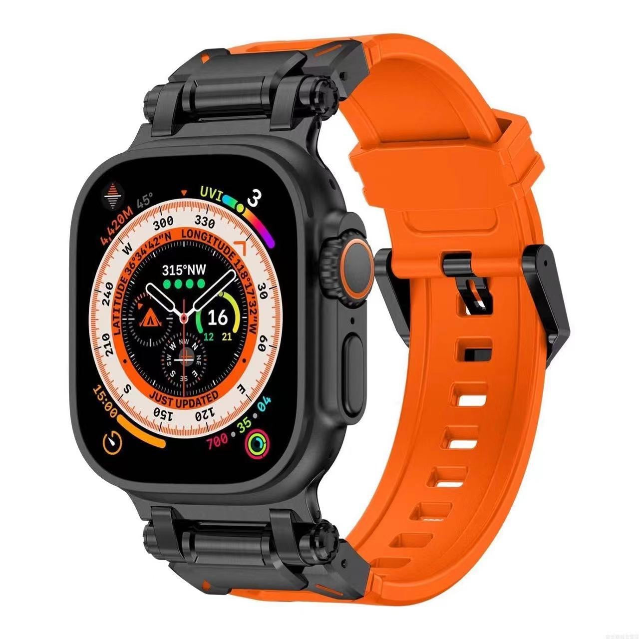 Explorer Silicone Band Adjustable Pin Buckle Apple Watch Dewell X