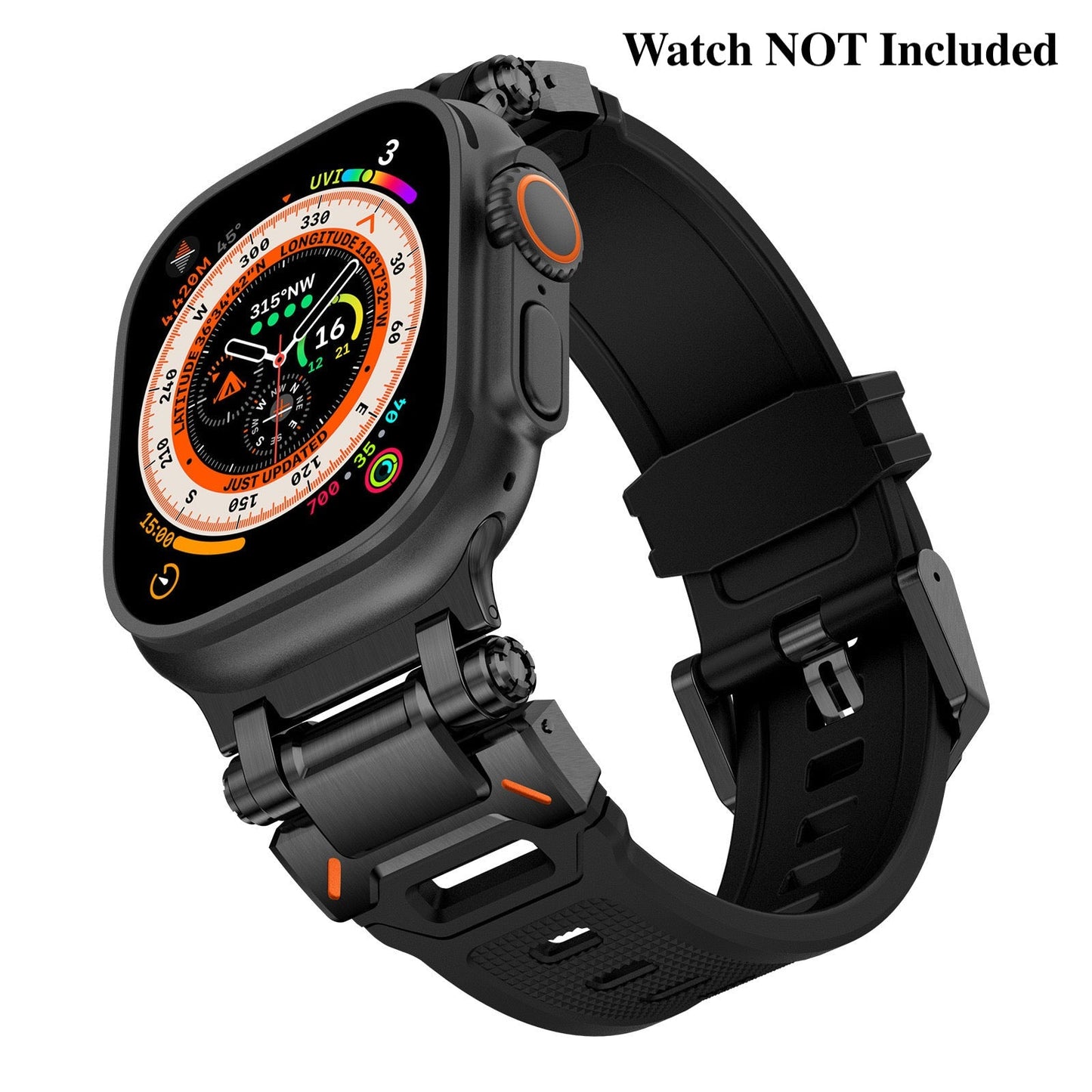 Explorer Silicone Band Adjustable Pin Buckle Apple Watch Dewell X