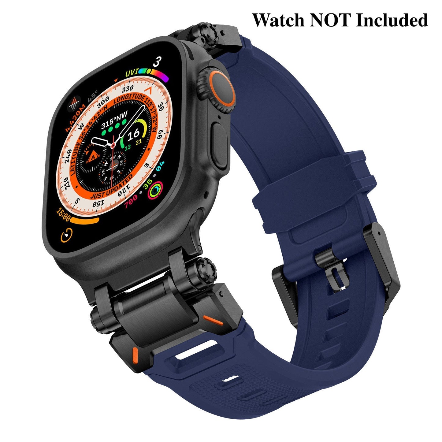 Explorer Silicone Band Adjustable Pin Buckle Apple Watch Dewell X