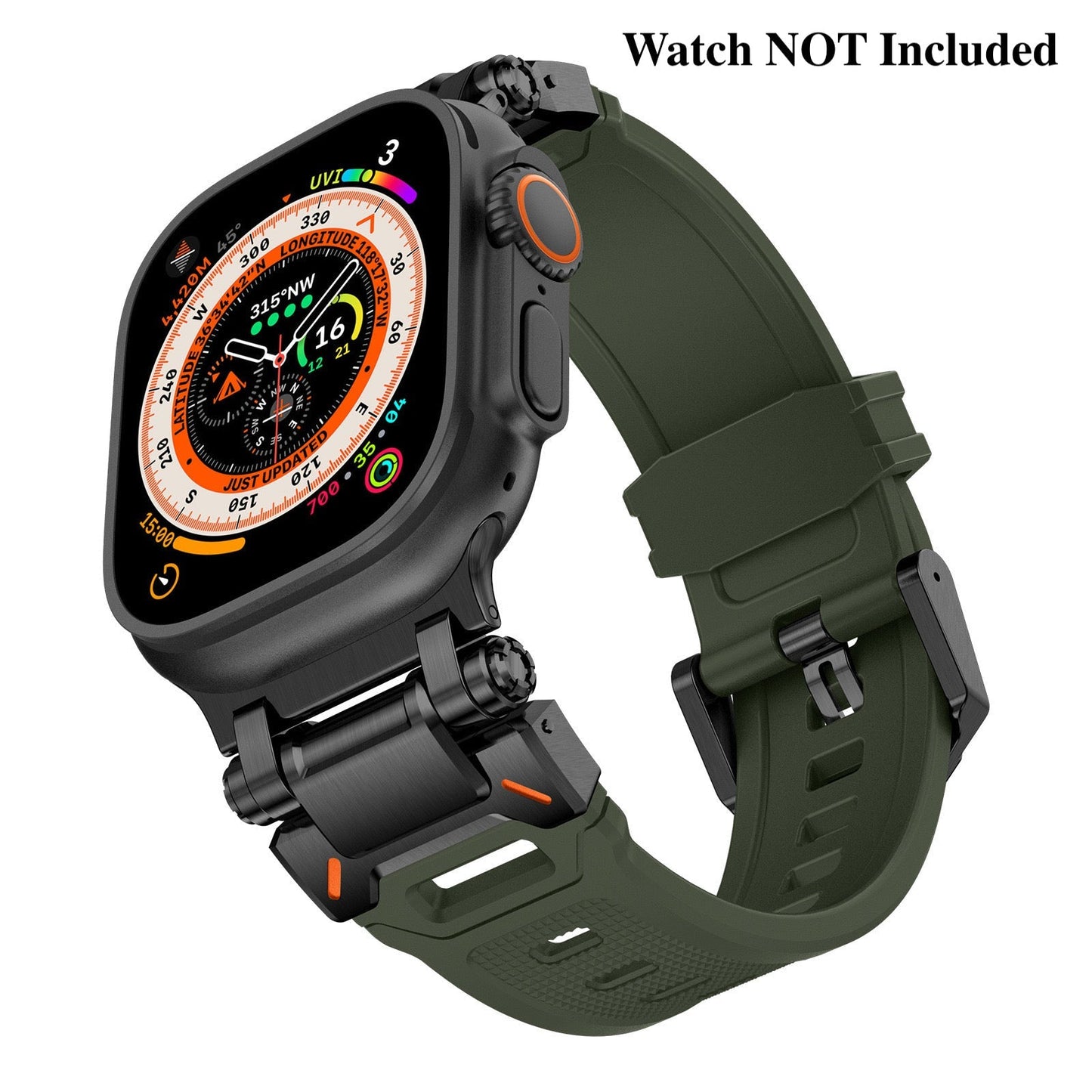 Explorer Silicone Band Adjustable Pin Buckle Apple Watch Dewell X