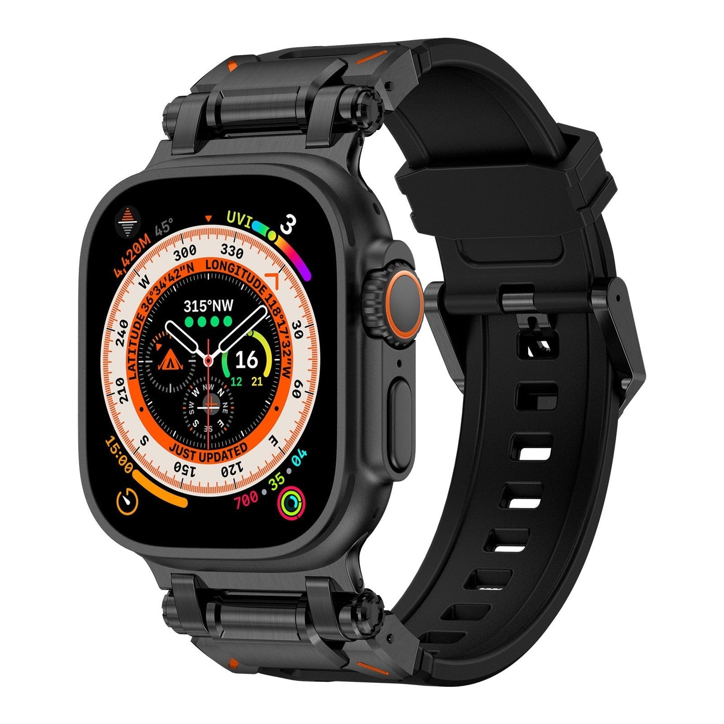Explorer Silicone Band Adjustable Pin Buckle Apple Watch Dewell X