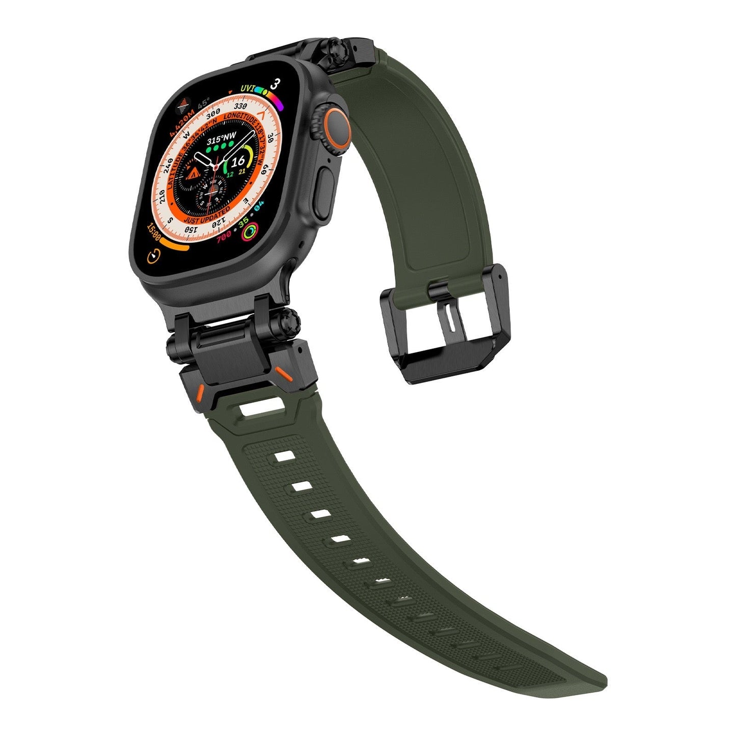 Explorer Silicone Band Adjustable Pin Buckle Apple Watch Dewell X