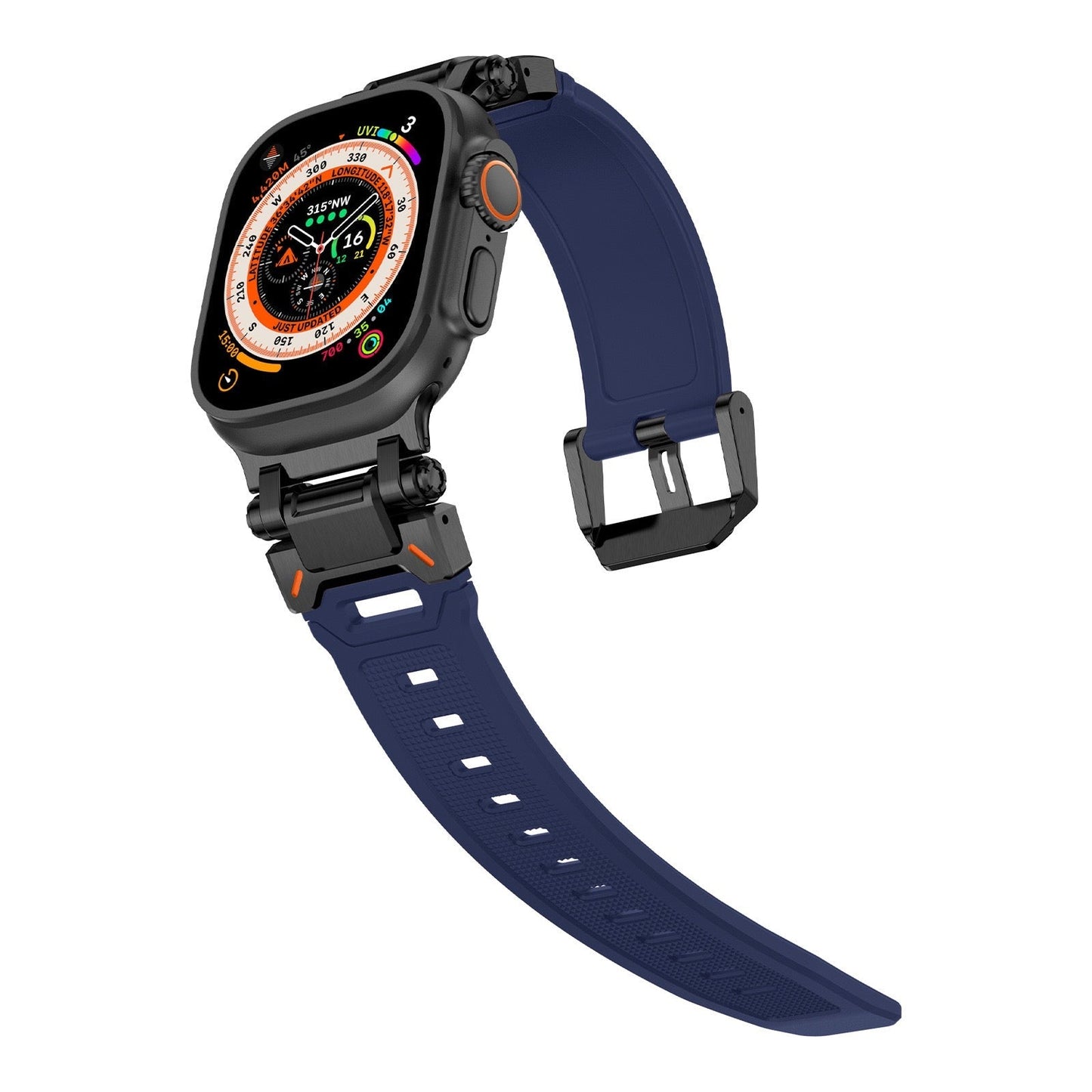 Explorer Silicone Band Adjustable Pin Buckle Apple Watch Dewell X