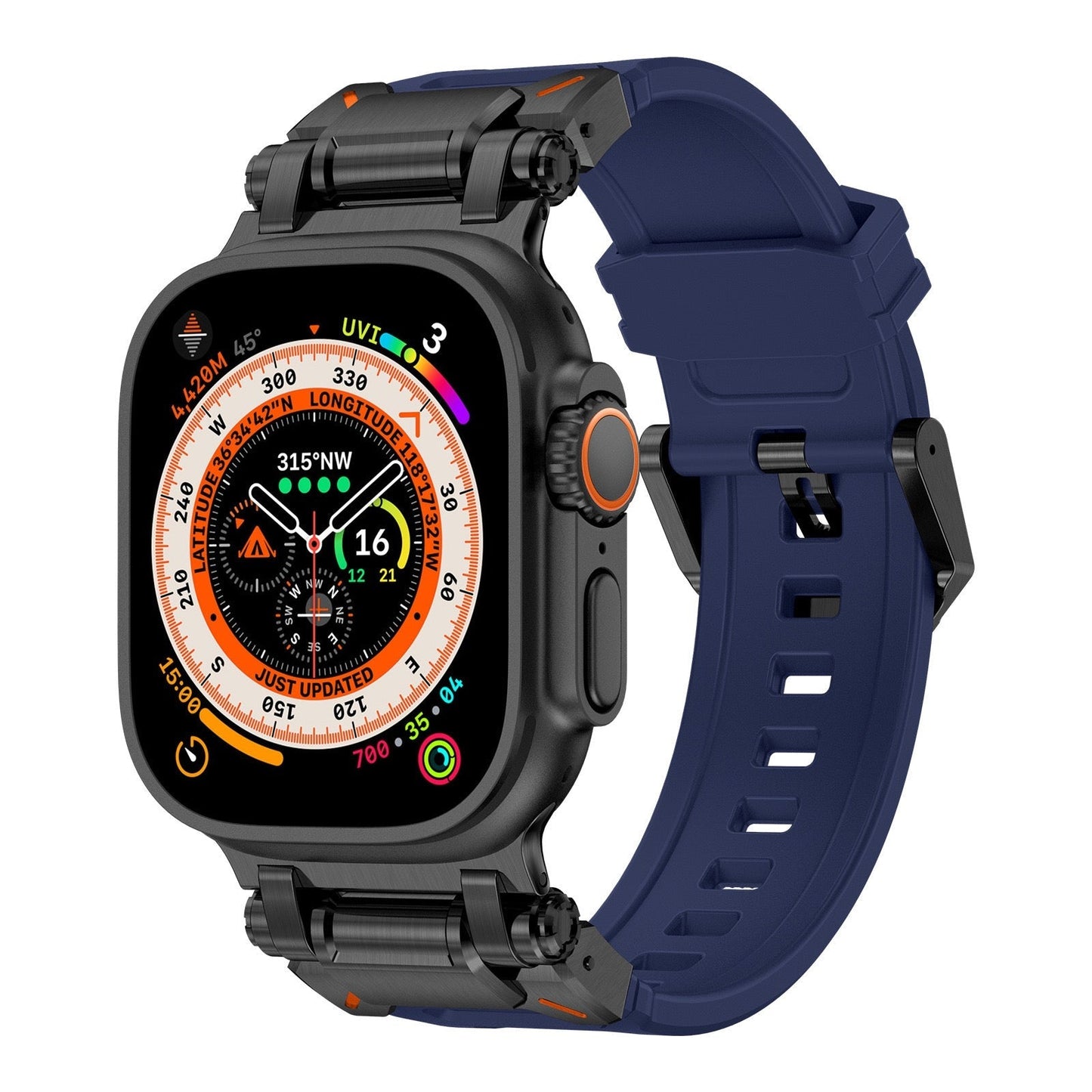 Explorer Silicone Band Adjustable Pin Buckle Apple Watch Dewell X