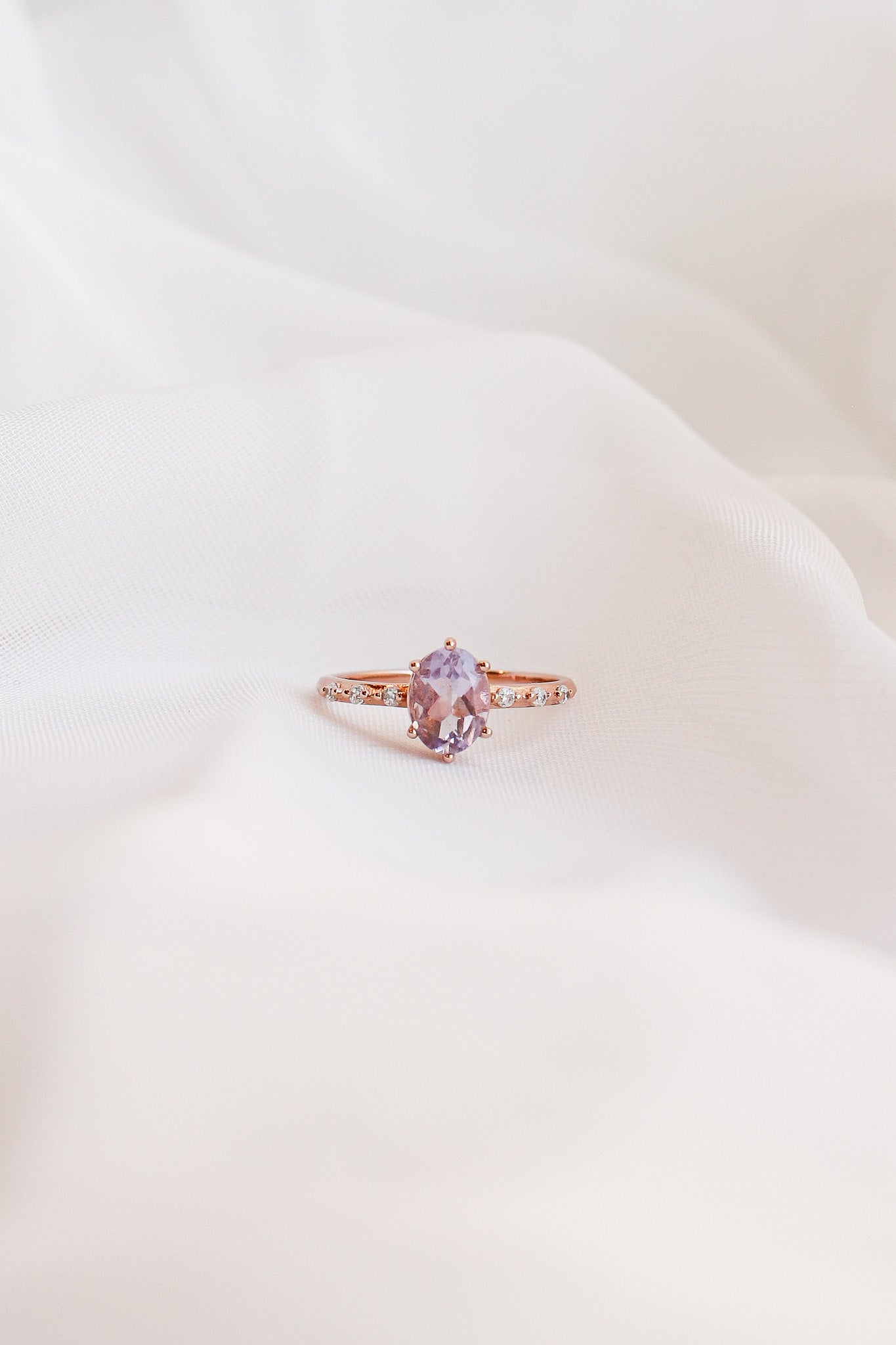 Rapunzel Ring in Lavender Quartz
